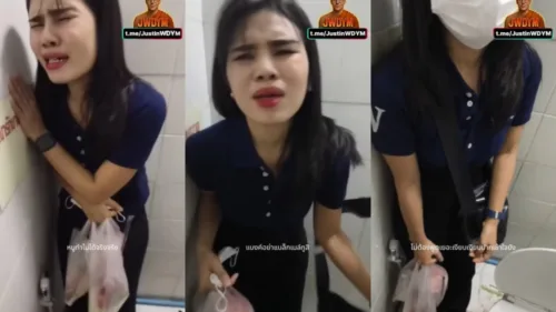 คลิปหลุด ไอ่แบงค์ตามทวงหนี้ ลากไปโม๊คควยในห้องน้ำที่บริษัท ยกมือไหว้ร้องไห้ขอร้องอย่าถ่ายค